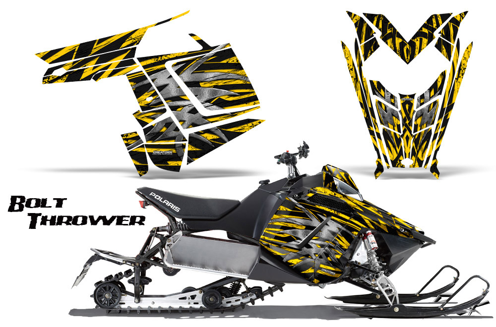 Polaris Rush Graphics Kit Bolt Thrower Yellow